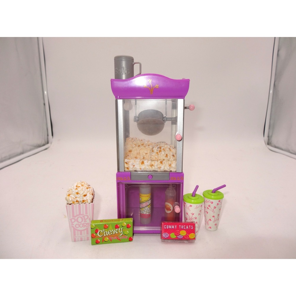 American Girl Doll 2015 Retired Purple Movie Popcorn Machine Food Accessory Set